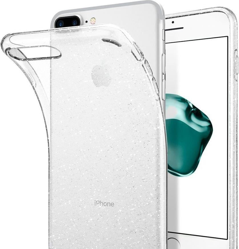 Противоударен Блестящ Калъф за iPhone 8/7 Plus, Spigen Liquid Crystal Glitter Quartz Case, Прозрачен (4)