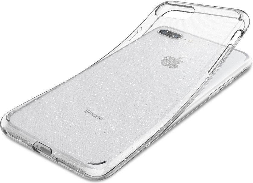 Противоударен Блестящ Калъф за iPhone 8/7 Plus, Spigen Liquid Crystal Glitter Quartz Case, Прозрачен (6)