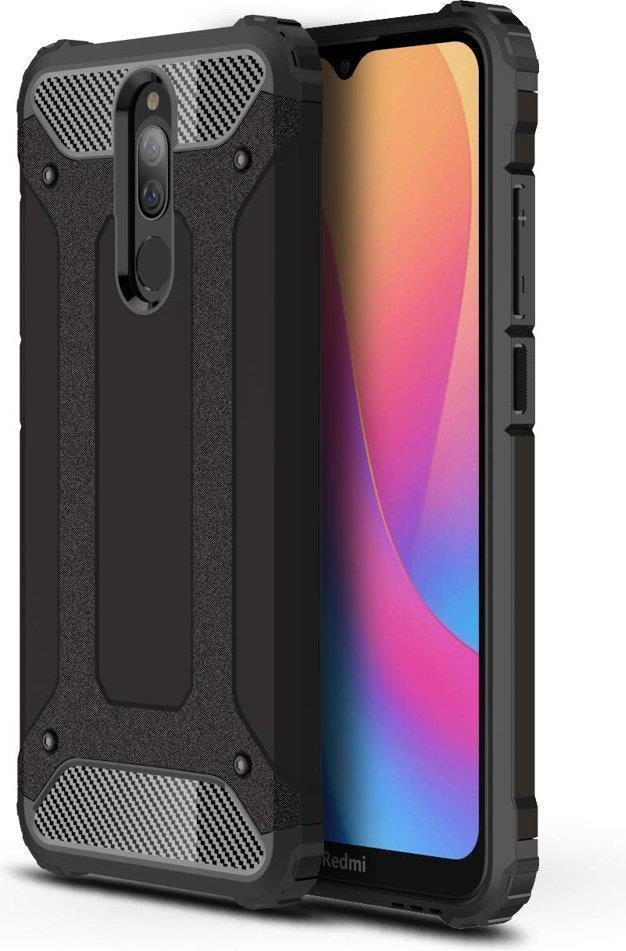 Противоударен Хибриден Калъф за Xiaomi Redmi 8a, Forcell Armor Case, Черен