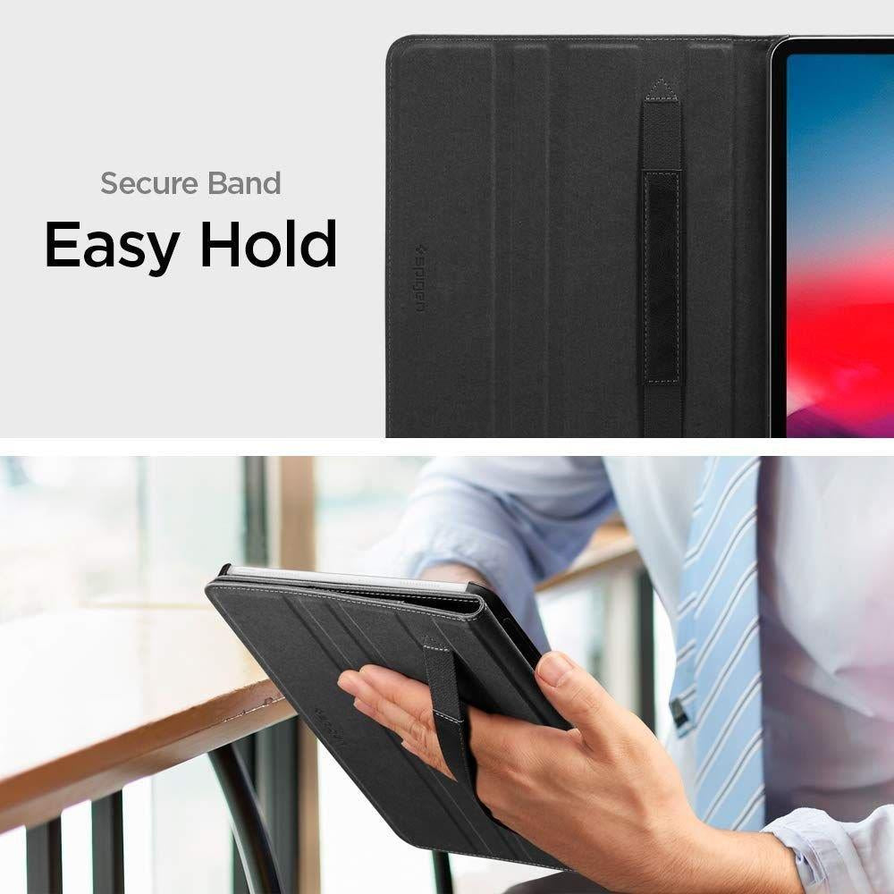Защитен Калъф за iPad Air 11" 2026-2020, Spigen Stand Folio Case, Черен (4)