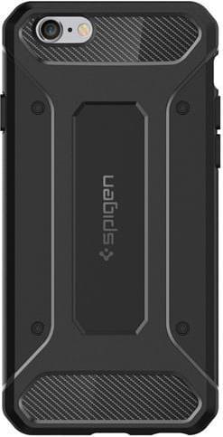 Противоударен Силиконов Калъф за iPhone 6/6s, Spigen Rugged Armor Case, Черен (2)