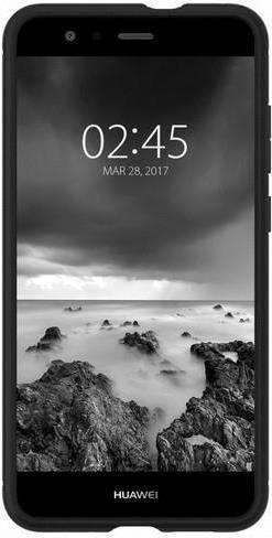 Противоударен Силиконов Калъф за Huawei P10 Lite, Spigen Rugged Armor Case, Черен (2)