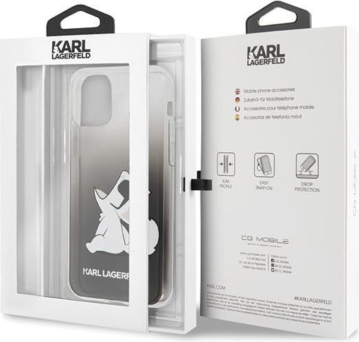 Луксозен Калъф за iPhone 11, Karl Lagerfeld Choupette Fun Case, Черен (6)
