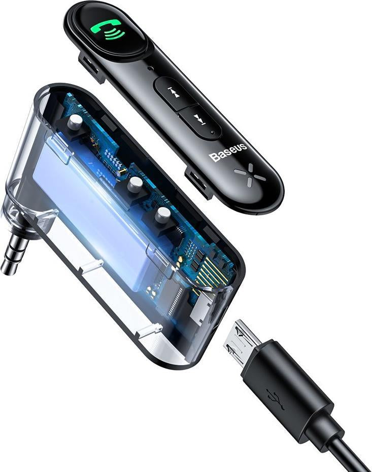 Безжичен Аудио Приемник с Aux Jack 3.5mm, Baseus Bluetooth Recevier Pocket, Черен (3)
