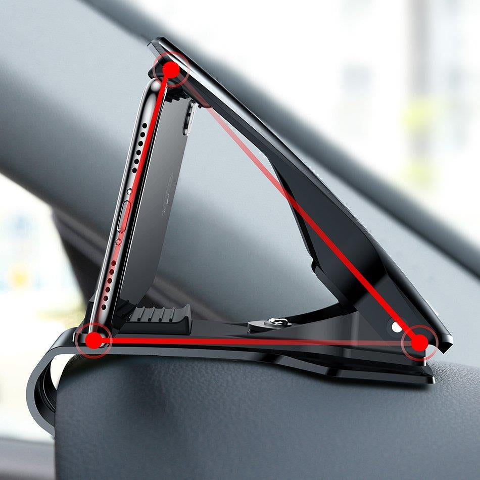 Стойка за Навигация и Смартфон за Кола, Baseus Holder Clip Dashboard, Черен (5)