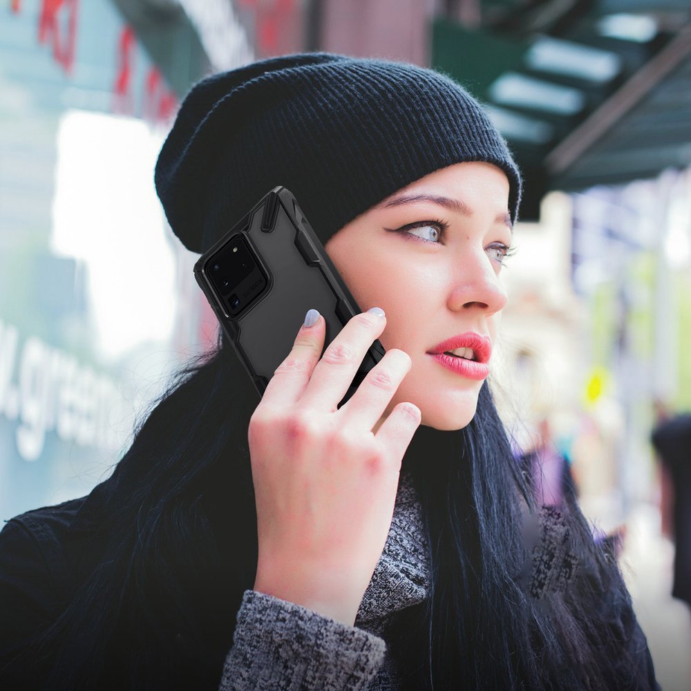 Противоударен Хибриден Калъф за Samsung S20 Ultra, Ringke Fusion X Case, Черен (4)