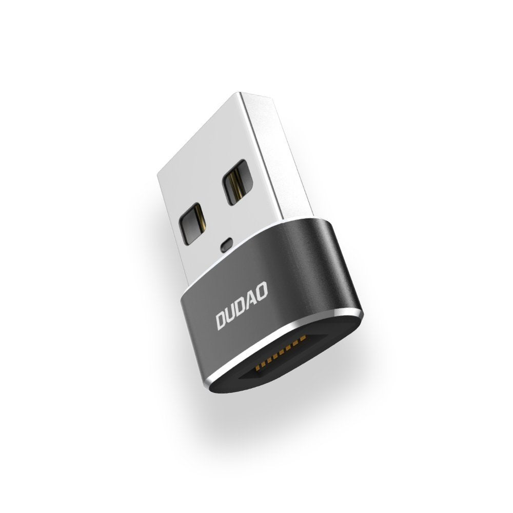 USB-C Преход/Адаптер, Dudao female USB-C to USB-A, Черен