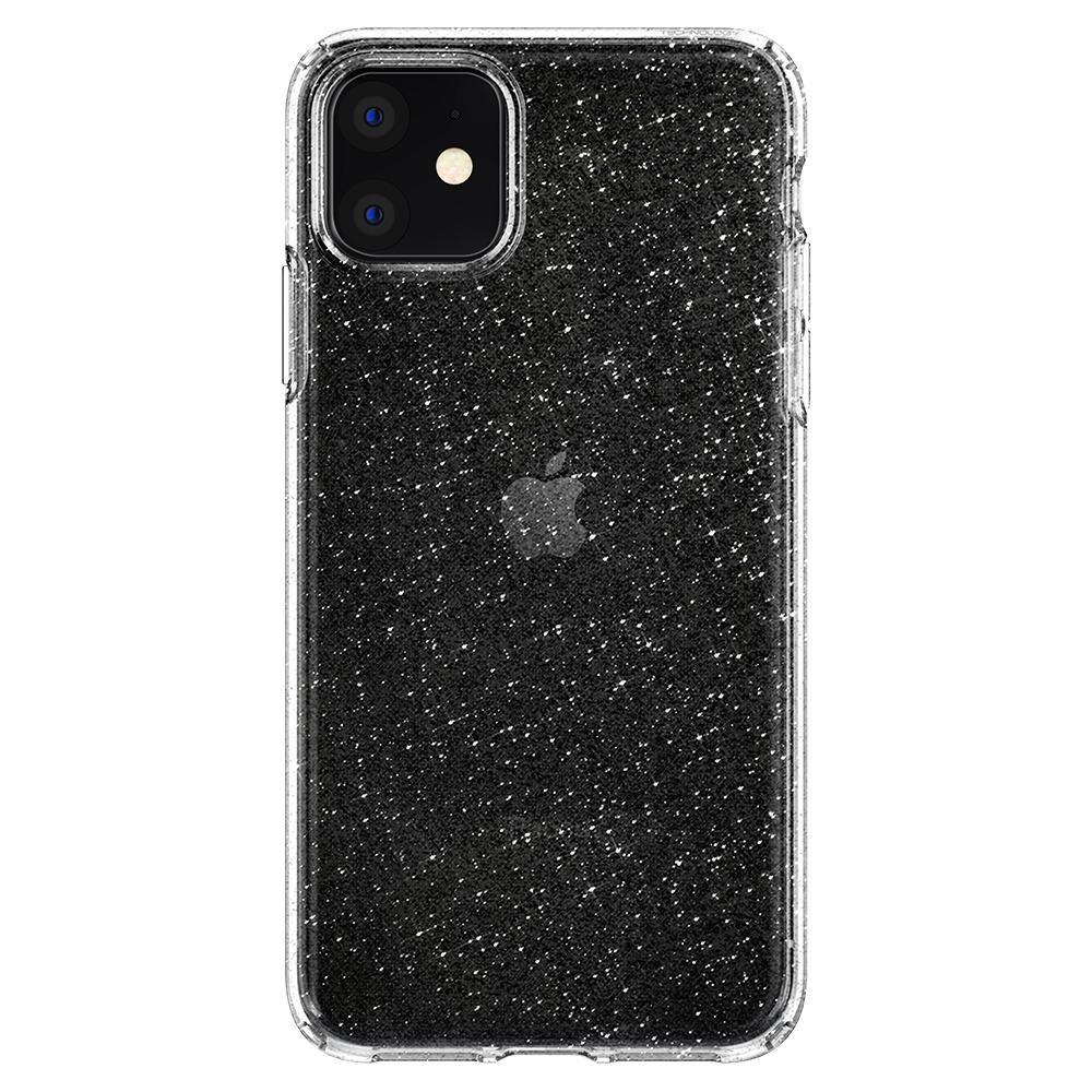 Противоударен Блестящ Калъф за iPhone 11, Spigen Liquid Crystal Glitter Quartz Case, Прозрачен (7)