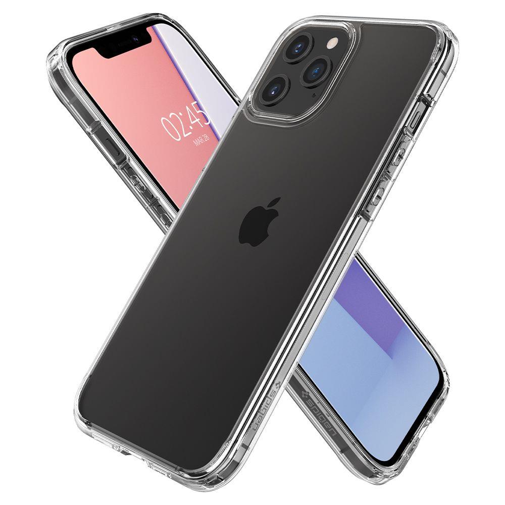 Противоударен Хибриден Калъф за iPhone 12/Pro, Spigen Ultra Hybrid Case, Прозрачен (2)