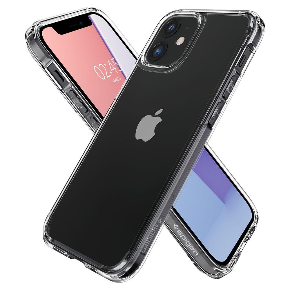 Противоударен Хибриден Калъф за iPhone 12 Mini, Spigen Ultra Hybrid Case, Прозрачен