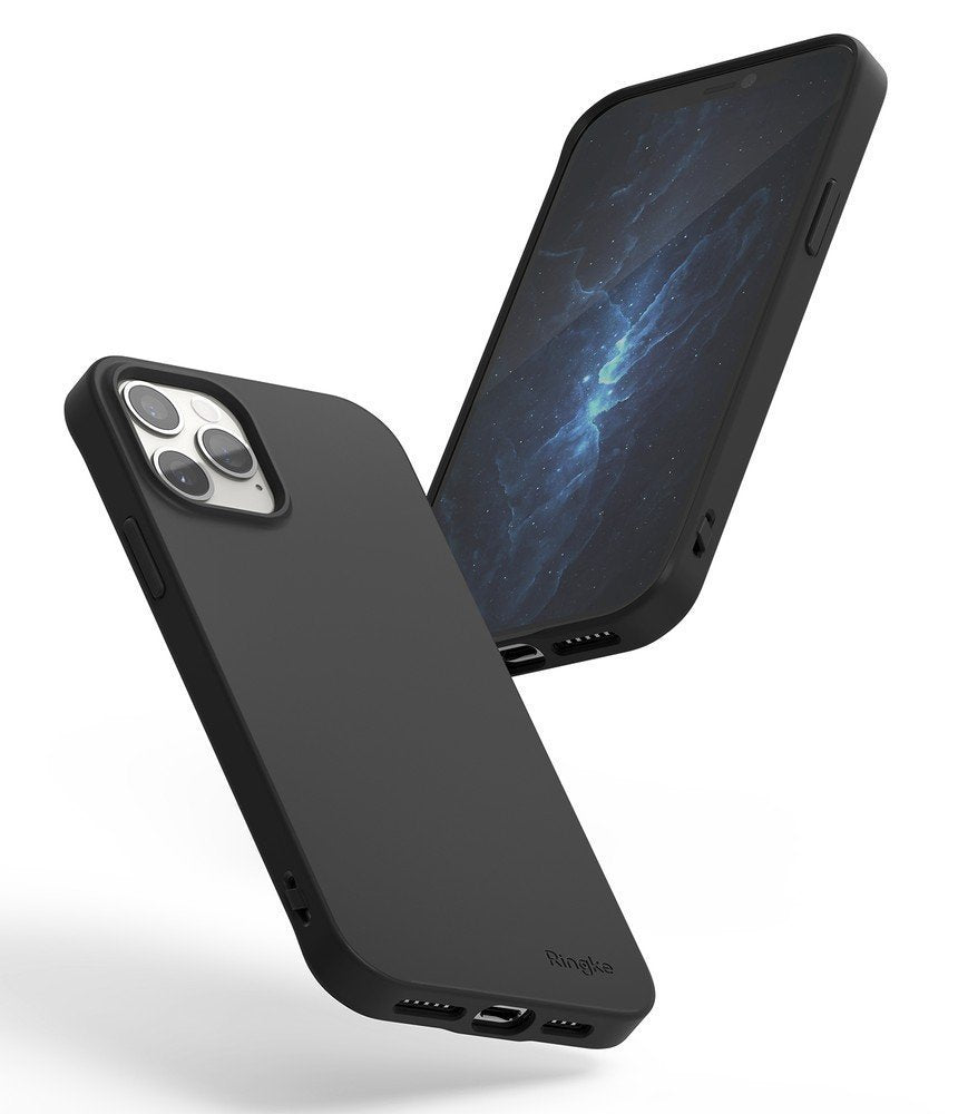 Противоударен Силиконов Калъф за iPhone 12 Pro Max, Ringke Air S Case, Черен (5)