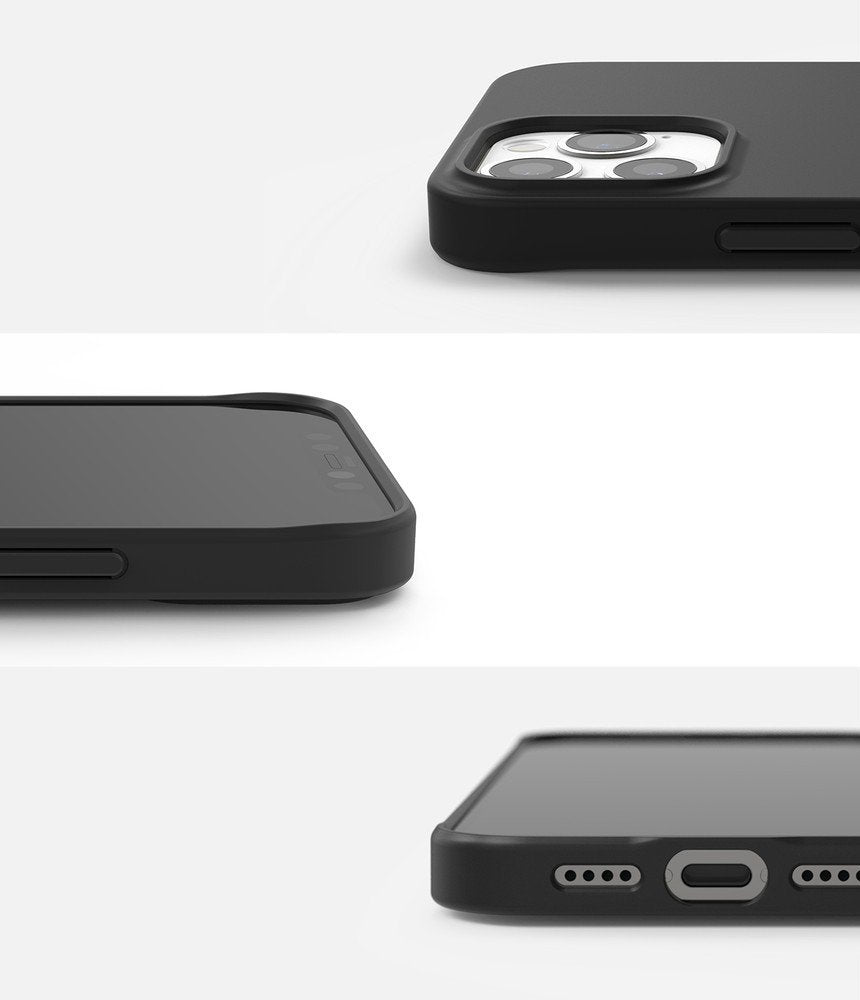 Противоударен Силиконов Калъф за iPhone 12/Pro, Ringke Air S Case, Черен (3)