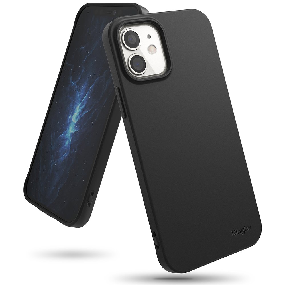 Противоударен Силиконов Калъф за iPhone 12 Mini, Ringke Air S Case, Черен