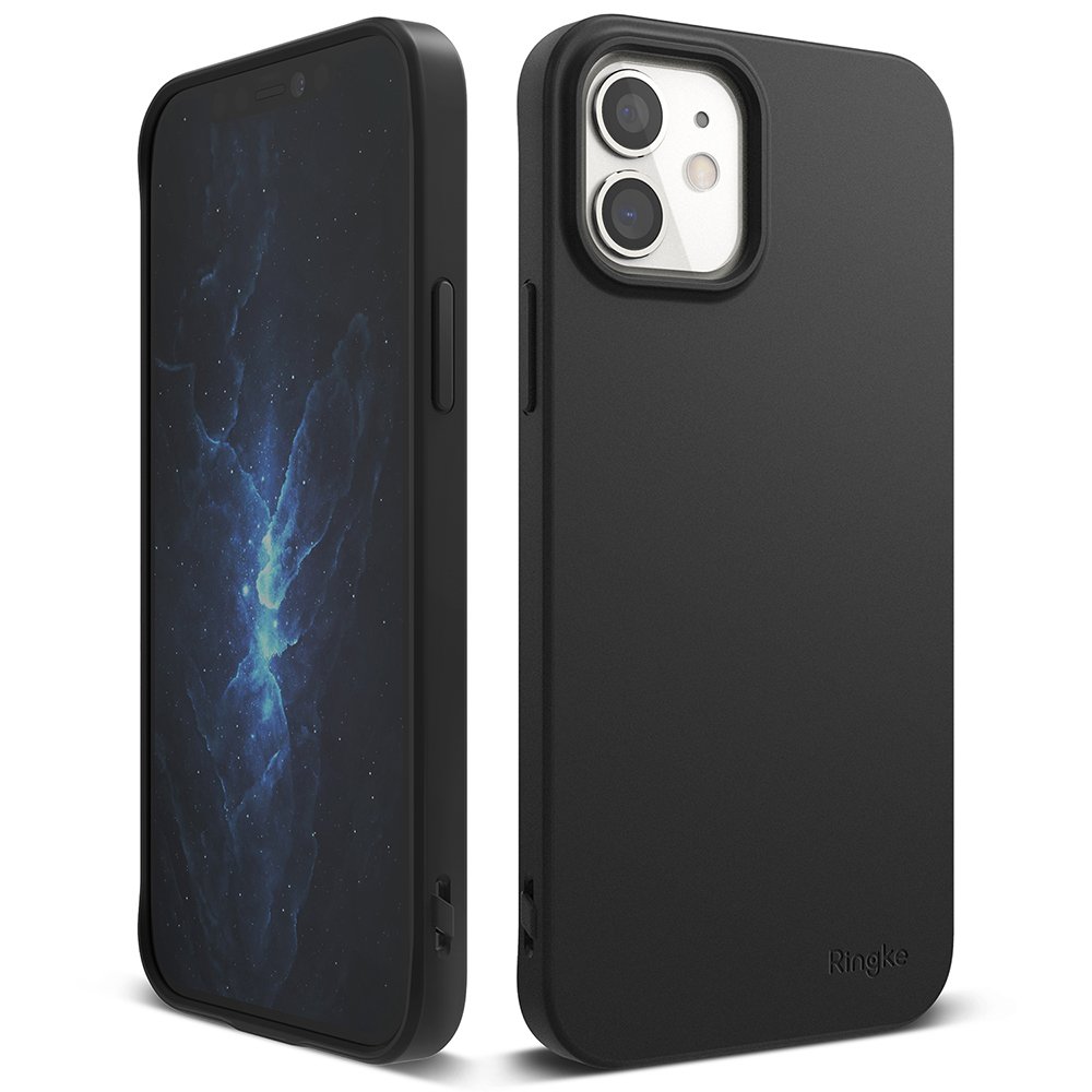 Противоударен Силиконов Калъф за iPhone 12 Mini, Ringke Air S Case, Черен (2)