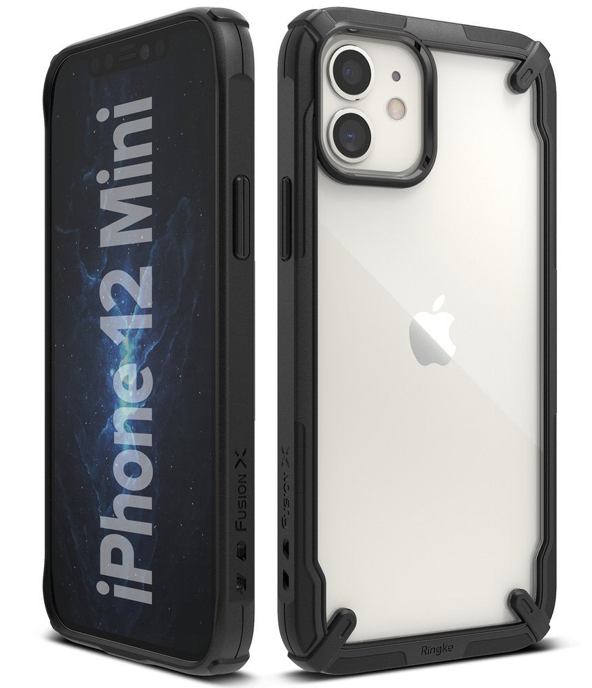 Противоударен Хибриден Калъф за iPhone 12 Mini, Ringke Fusion X Case, Черен (2)