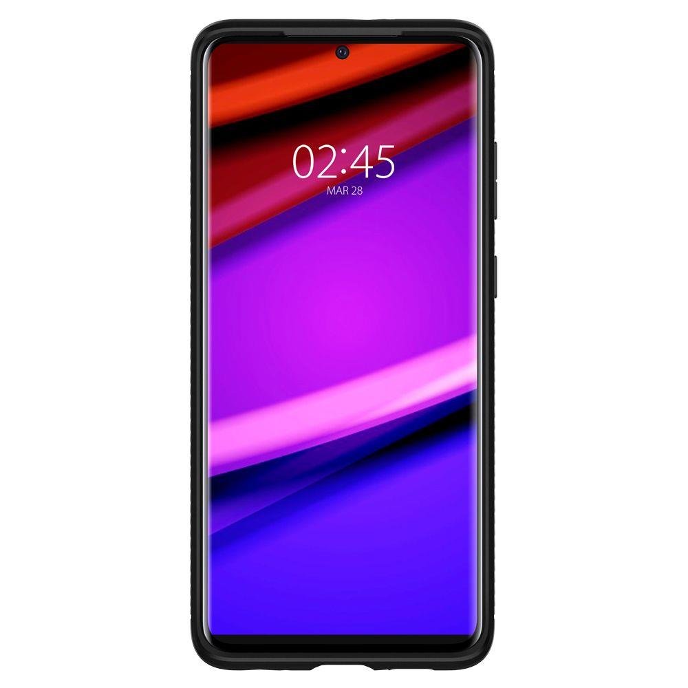 Противоударен Силиконов Калъф за Samsung S20 Plus, Spigen Rugged Armor Case, Черен (5)