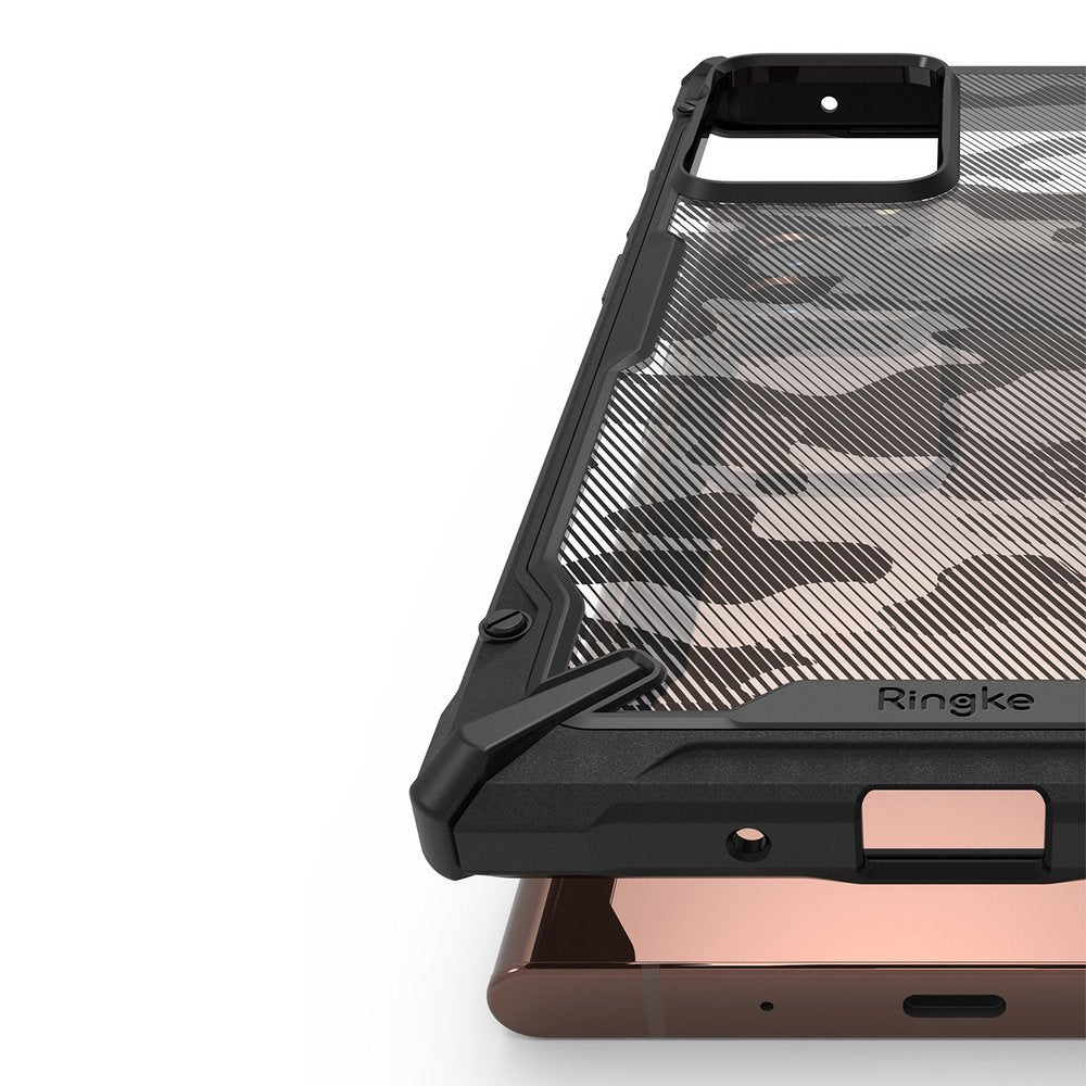 Противоударен Хибриден Калъф за Samsung Note 20 Ultra, Ringke Fusion X Camouflage Case, Черен (3)