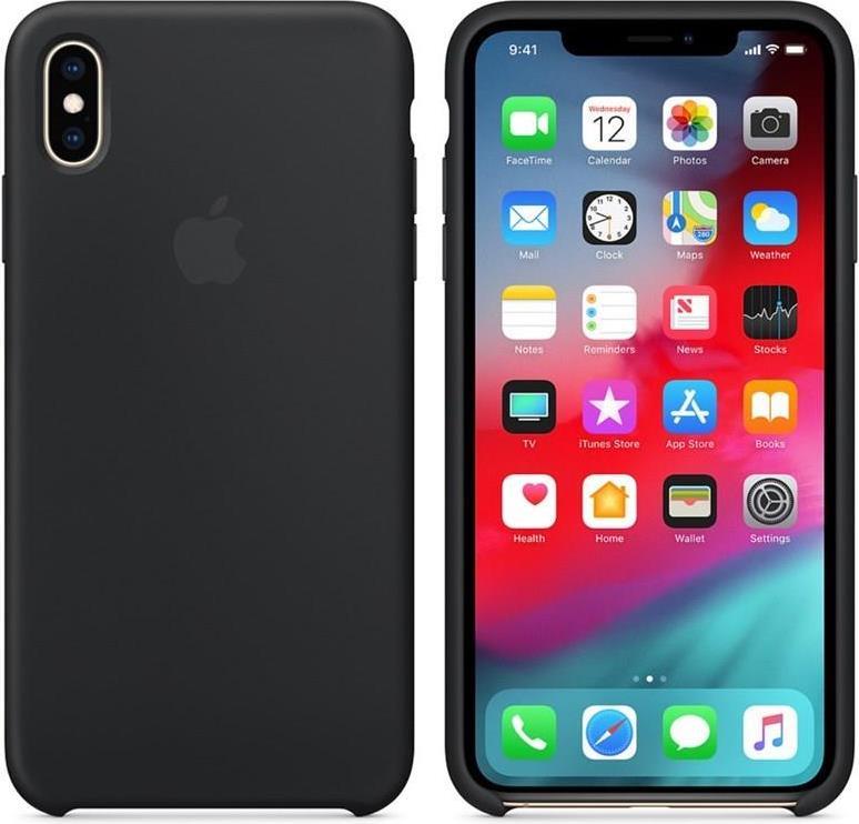 Оригинален Силиконов Калъф за Apple iPhone XS Max, Silicone Case MRWE2, Черен