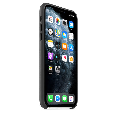 Оригинален Кожен Калъф за Apple iPhone 11 Pro Max, Leather Case MX0E2ZM/A, Черен (2)