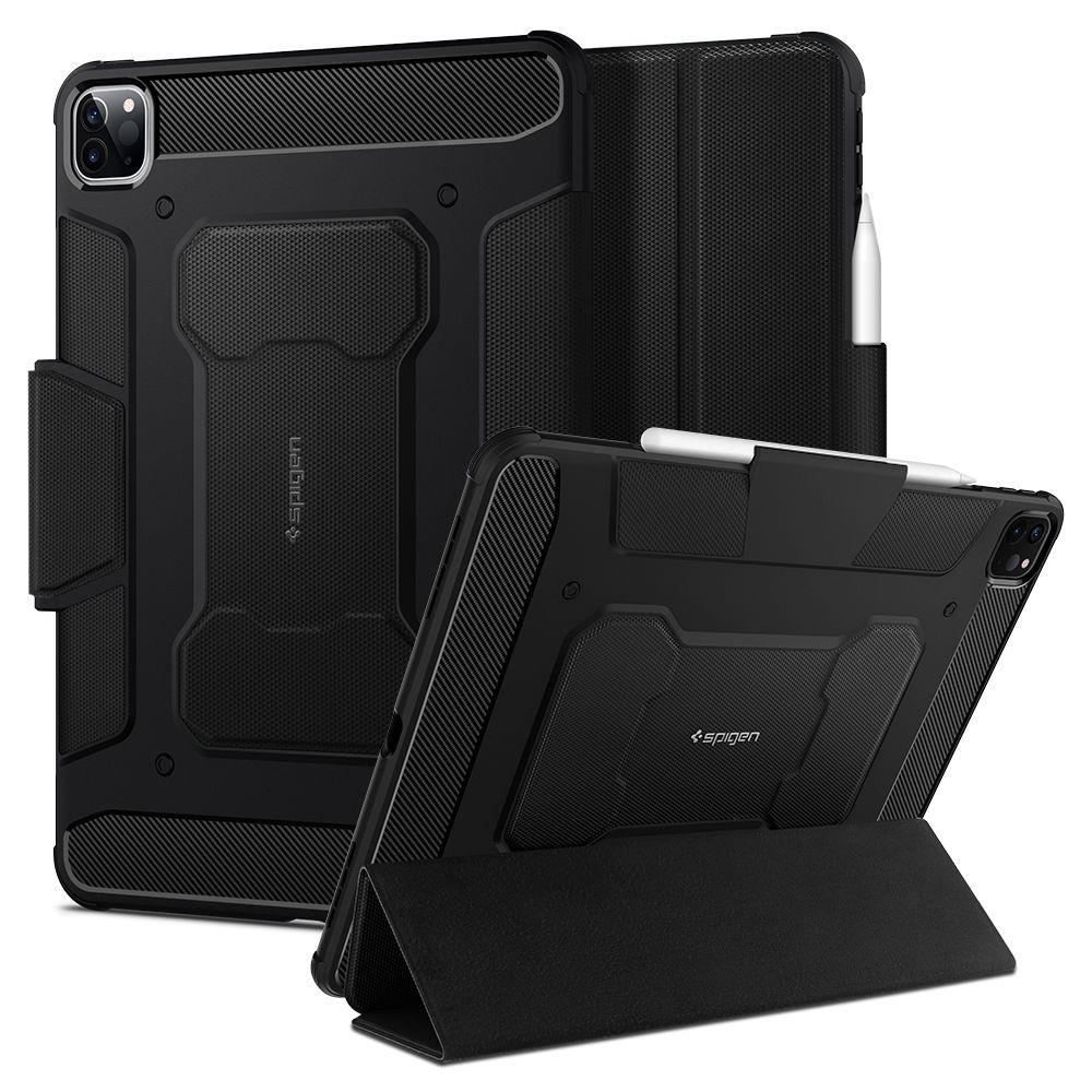 Противоударен Калъф за iPad Pro 11, Spigen Rugged Armor Pro Case, Черен