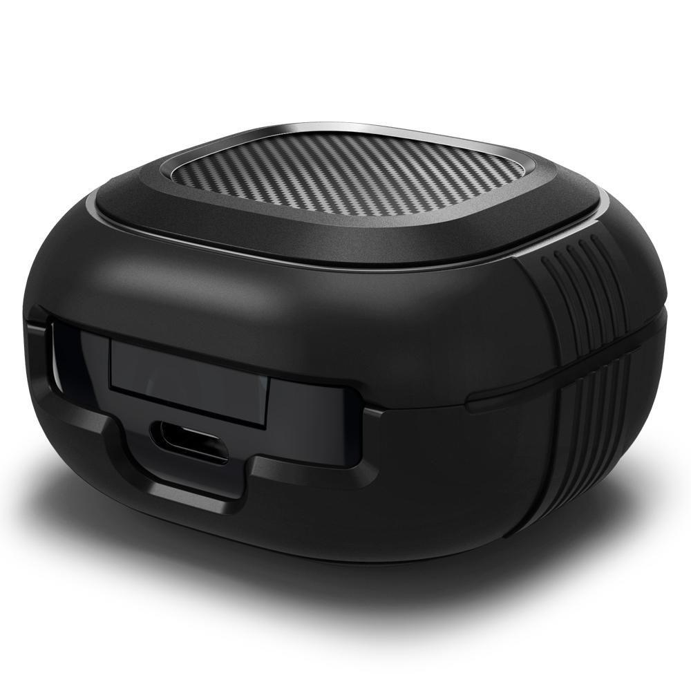Калъф за Слушалки Samsung Galaxy Buds Live, Spigen Rugged Armor Case, Черен (2)