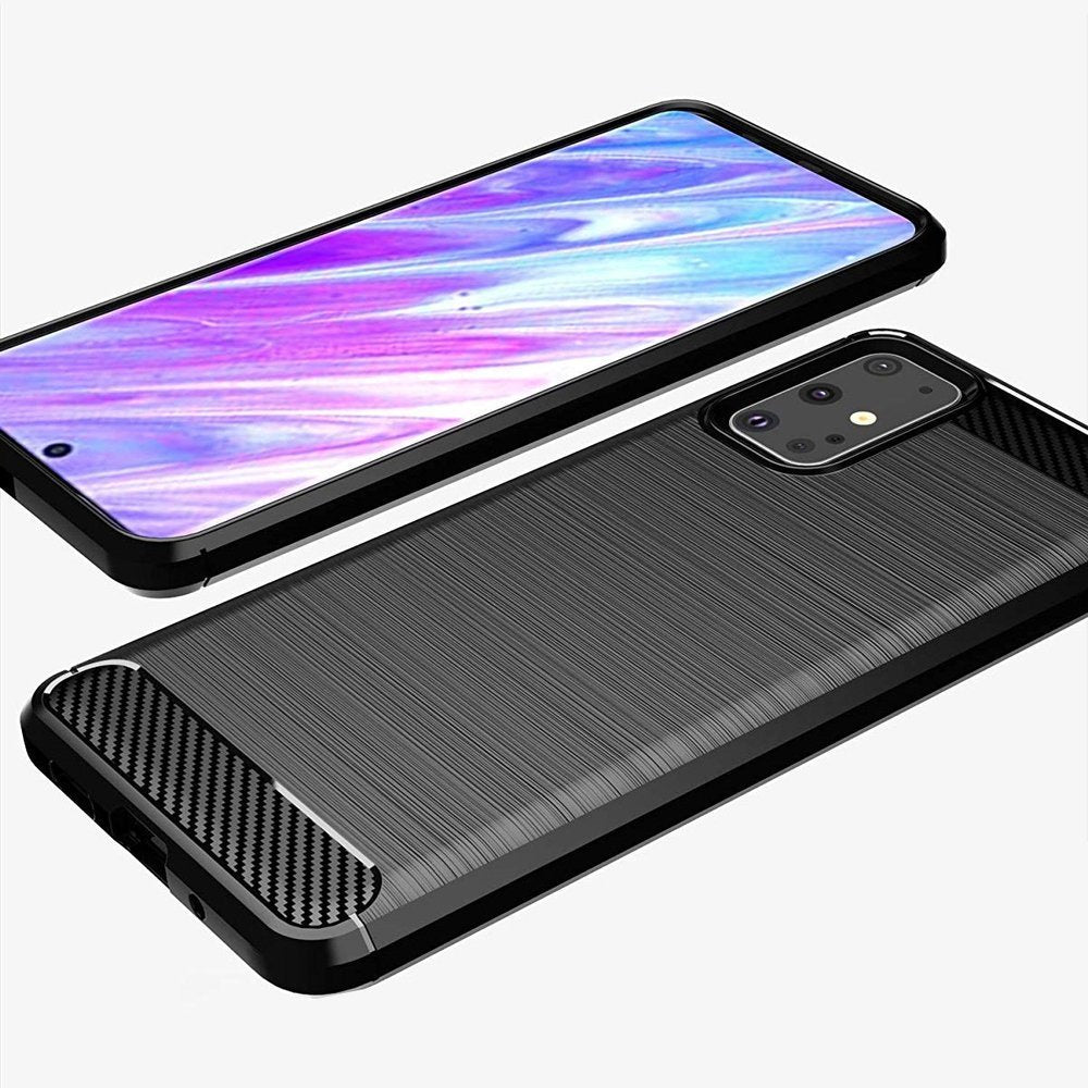 Противоударен Силиконов Калъф за Samsung S20 FE, Forcell Carbon Case, Черен (3)