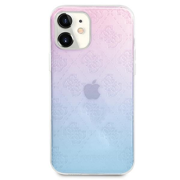 Луксозен Преливащ Калъф за iPhone 12 Mini, Guess Pattern Collection Case, Цветен (2)