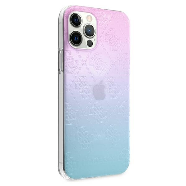 Луксозен Преливащ Калъф за iPhone 12 Pro Max, Guess Pattern Collection Case, Цветен (4)