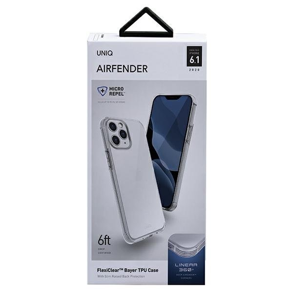 Противоударен Силиконов Калъф за iPhone 12/Pro, Uniq AirFender Case, Прозрачен (4)