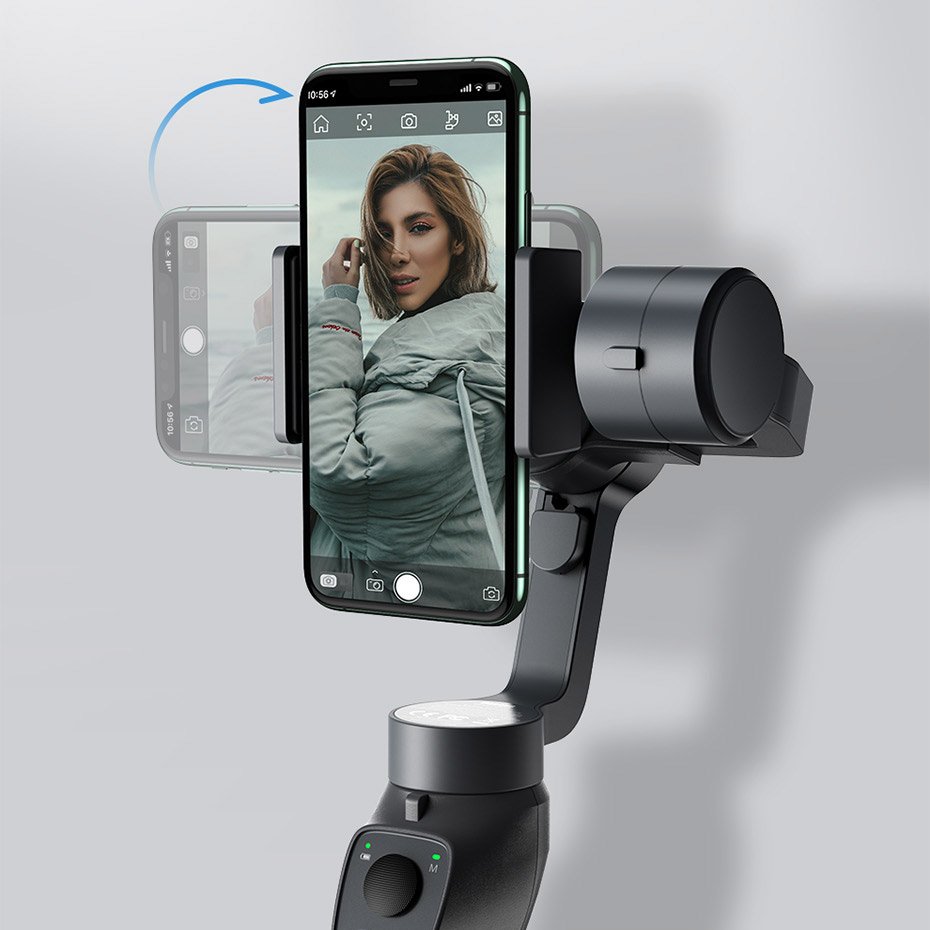 Видео Стабилизатор за Телефон, Baseus Gimbal Stabilizer 3-Axis, Черен (4)