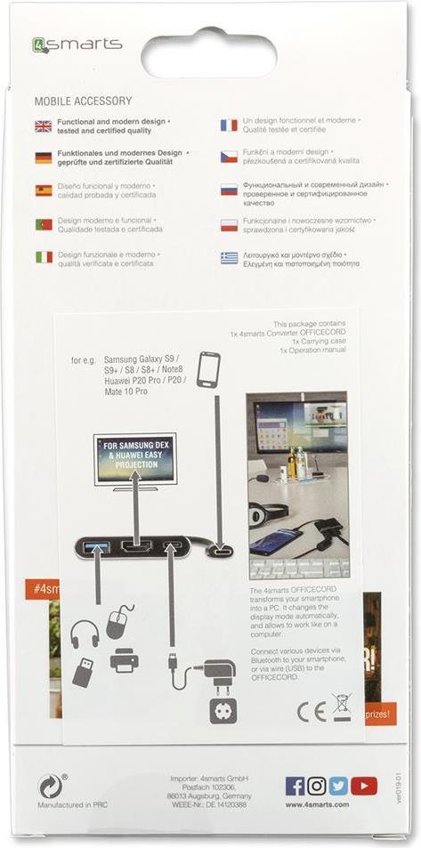 Адаптер с Десктоп Функция, 4Smarts Converter USB-C to HDMI Dex Station/ Easy Projection, Сив (6)
