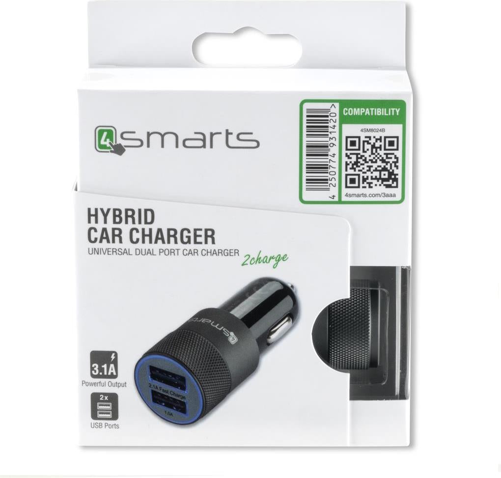 Зарядно за Кола, 4Smarts 12v Hybrid 3.1a, Сив (8)