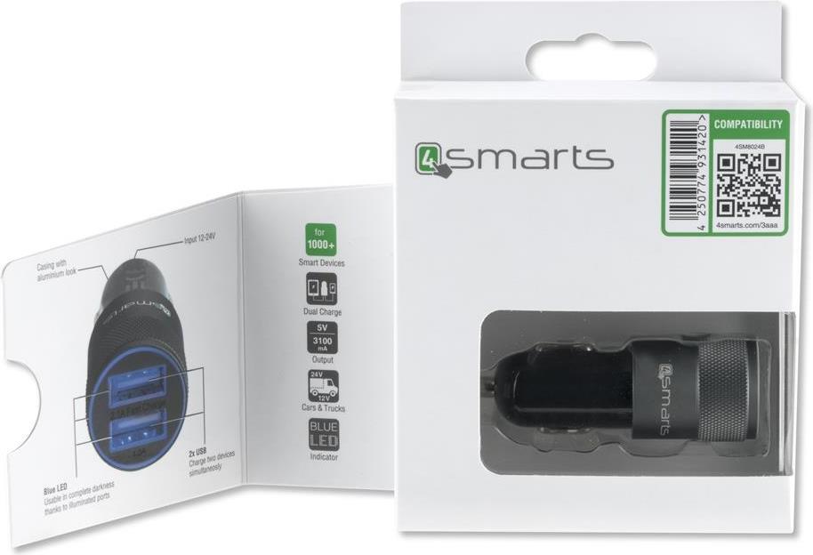 Зарядно за Кола, 4Smarts 12v Hybrid 3.1a, Сив (6)