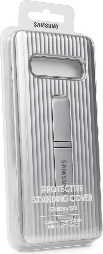 Оригинален Противоударен Калъф за Samsung S10 Protective Standing Cover Case Ef-Rg973cs, Сребрист (4)