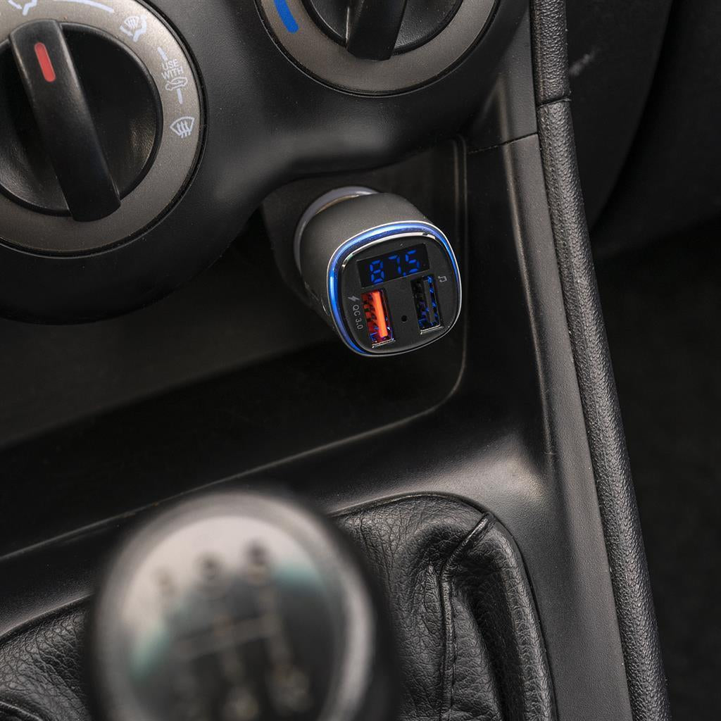 Безжичен Трансмитер за Кола, 4Smarts FM Transmiter/ Bluetooth/ Fast Charge, Сребрист (5)
