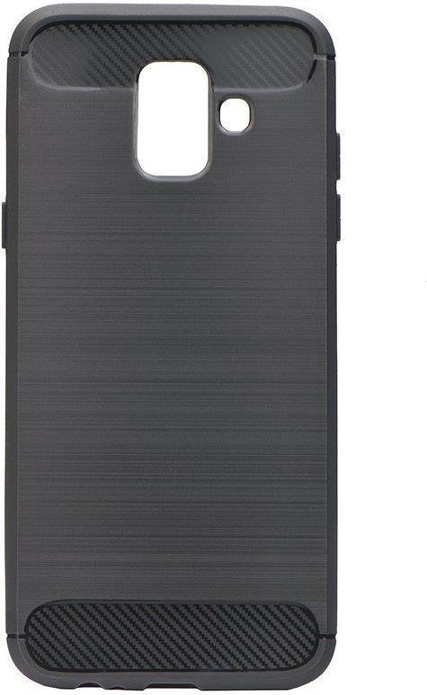 Противоударен Силиконов Калъф за Samsung J6 2018, Forcell Carbon Case, Черен