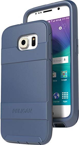 Противоударен Хибриден Калъф за Samsung S6, Pelican Military Voyager Case, Син (2)