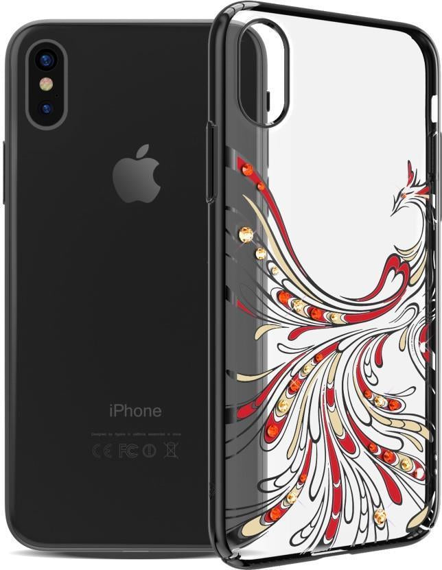 Калъф с Камъни Swarovski за iPhone XS/X, Kavaro Crystal Phoenix Case, Черен