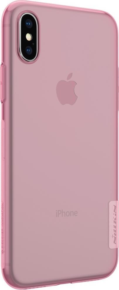 Силиконов Калъф за iPhone XS/X, Nillkin Nature Case, Розов (6)