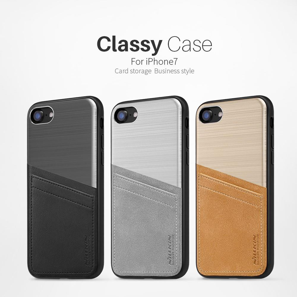Калъф с Джоб за iPhone SE 2022/2020 8/7, Nillkin Classy Case, Сребрист (6)