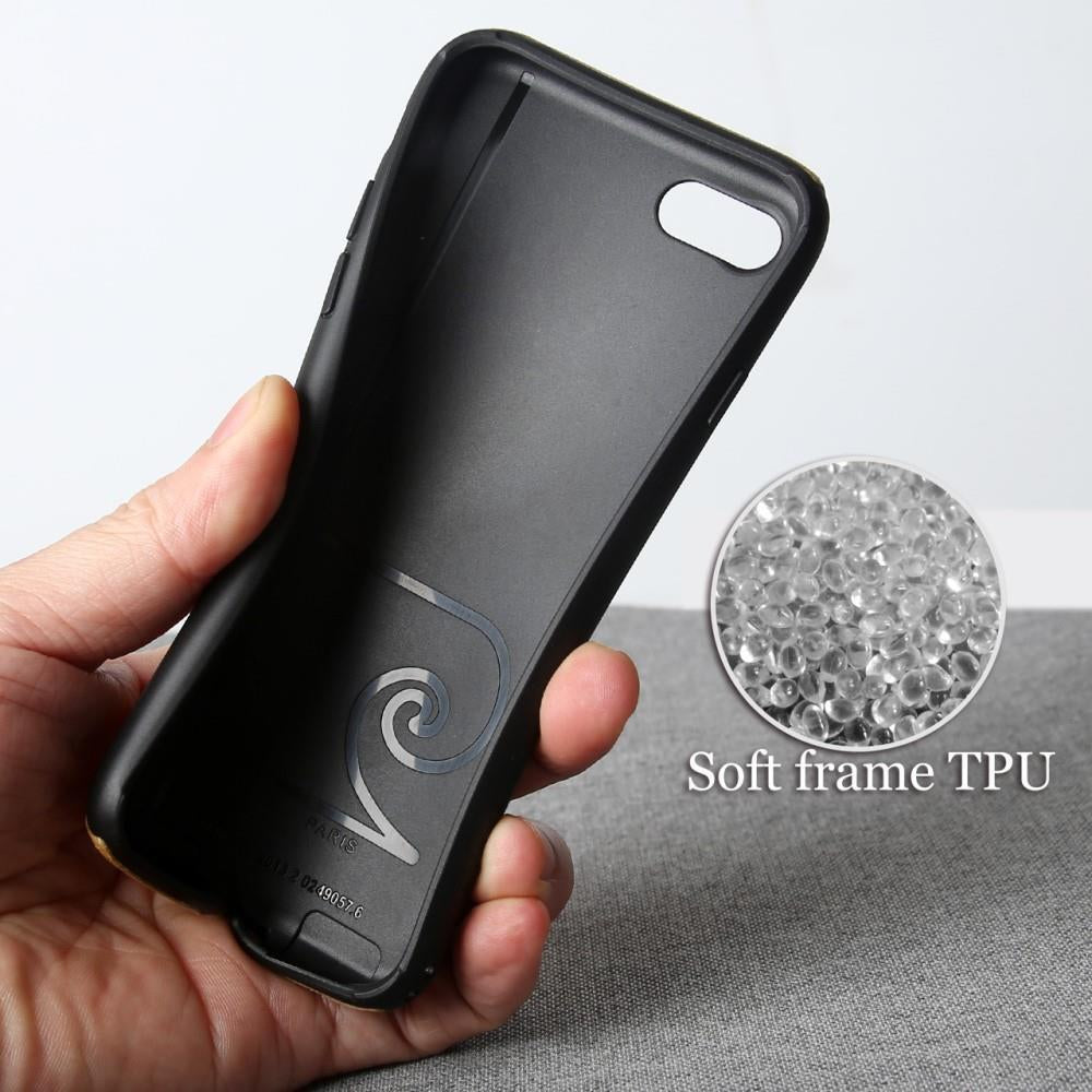 Калъф от Естествена Кожа за iPhone SE 2022/2020 8/7, Pierre Cardin Pcs-S02 Case, Червен (7)