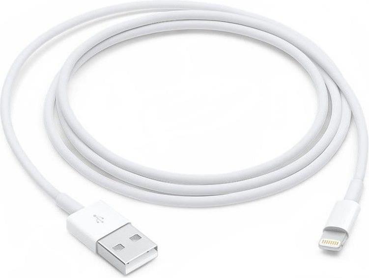 Оригинален USB Кабел за iPhone и iPad, Apple (Lightning) Md819zm/a 2m, Бял (Bulk) (2)