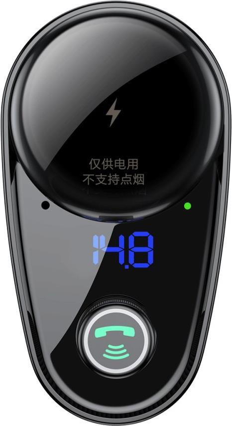 Безжичен Трансмитер за Кола, Baseus FM Transmiter/ Bluetooth/ Charge 3.4a, Black (3)