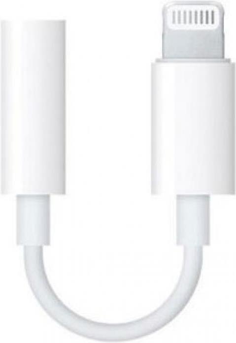 Оригинален Аудио Преход/Адаптер за iPhone и iPad, Apple Lightning to Aux 3.5mm Mmx62zm/a, Бял (Bulk)