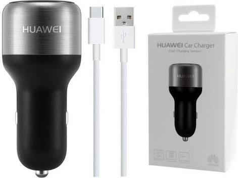 Оригинално Бързо Зарядно за Кола за Huawei P30 lite, P20 Lite, Mate 20 Lite 12v Fast Charger AP31 & USB-C, Сив