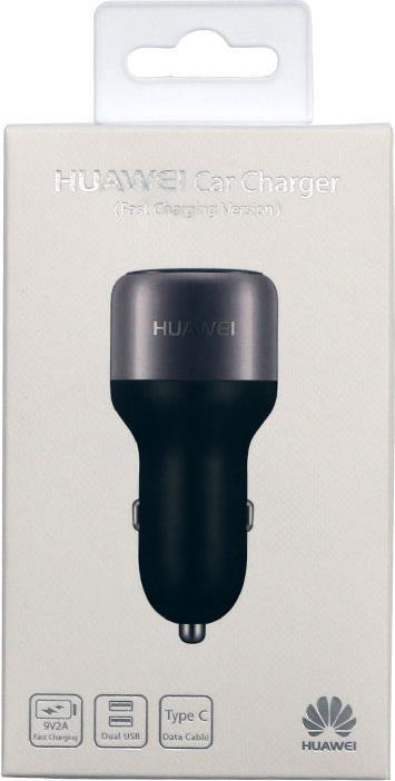Оригинално Бързо Зарядно за Кола за Huawei P30 lite, P20 Lite, Mate 20 Lite 12v Fast Charger AP31 & USB-C, Сив (3)
