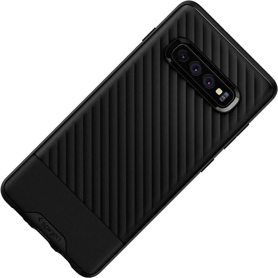 Противоударен Силиконов Калъф за Samsung S10 Plus, Spigen Core Armor Case, Черен (4)