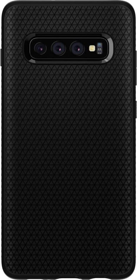 Противоударен Силиконов Калъф за Samsung S10, Spigen Liquid Air Case, Черен (2)