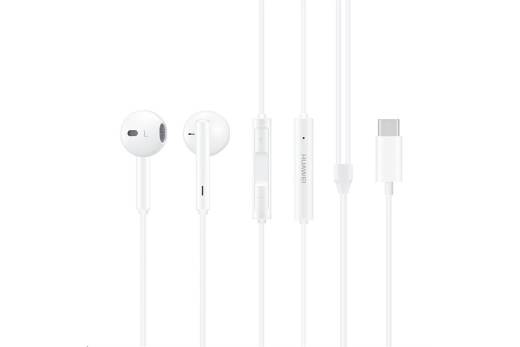 Оригинални Слушалки с USB-C за Huawei Handsfree USB-C CM33, Бял (2)