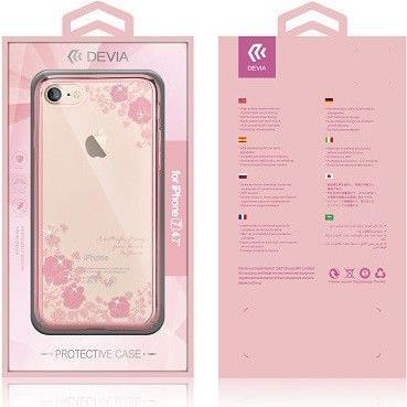 Калъф с Камъни Swarovski за iPhone SE 2022/2020 8/7, Devia Joyous Case, Розов (3)